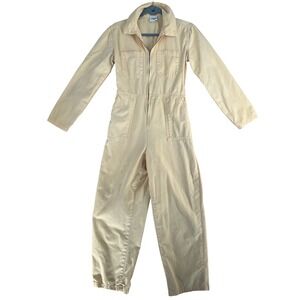 BDG Beige Utility Jumpsuit with Front Zip